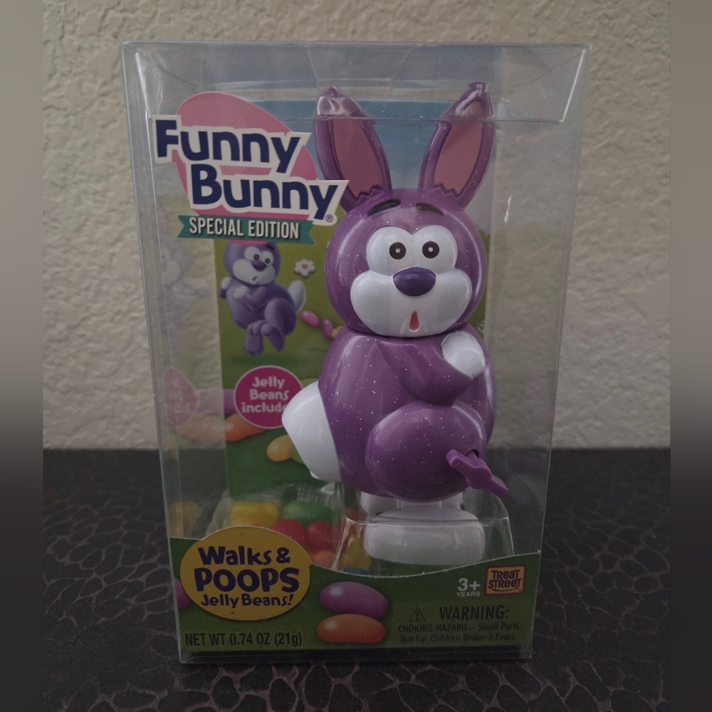 Funny Bunny Special Edition In Purple - Walks & Poops Jelly Beans